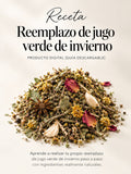 Portada de la receta digital de Reemplazo de jugo verde de invierno: mezcla de hierbas secas y flores