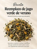 Portada de la receta digital de Reemplazo de jugo verde de verano: mezcla de hierbas secas y flores